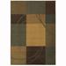 Yellow 92.52 x 62.99 x 0.43 in Area Rug - George Oliver Geometric Power Loomed Area Rug in Brown/Gold /Wool | 92.52 H x 62.99 W x 0.43 D in | Wayfair