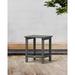 POLYWOOD® South Beach 18" Outdoor Side Table Plastic in Gray | 18 H x 15 W x 19 D in | Wayfair SBT18GY