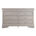 Rosdorf Park Gwendal 6 - Drawer Dresser Wood in Gray | 33 H x 59 W x 16 D in | Wayfair 512326CB099446CA9D5C6E61B392B81B