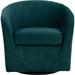 Barrel Chair - Wade Logan® Anrea 30.5" W Swivel Barrel Chair Polyester/Fabric in Green/Blue | 30 H x 30.5 W x 27 D in | Wayfair