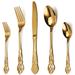 House of Hampton® Titanium Gold Plated Stainless Steel Flatware Set, 20 Pieces Golden Set | Wayfair F5B95ECB076045E79A337FB9E1D50716