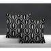 Bungalow Rose Indoor/Outdoor Ikat Square Throw Cushion Polyester/Polyfill blend in Black | 15 H x 15 W x 4.3 D in | Wayfair