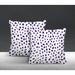 Everly Quinn Indoor/Outdoor Animal Print Square Throw Cushion Polyester/Polyfill blend in Indigo | 15 H x 15 W x 4.3 D in | Wayfair