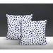 Everly Quinn Indoor/Outdoor Animal Print Square Throw Cushion Polyester/Polyfill blend in Blue/Navy | 17 H x 17 W x 4.5 D in | Wayfair