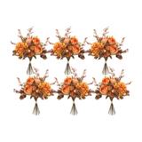 Rose and Fall Foliage Bouquet (Set of 6)