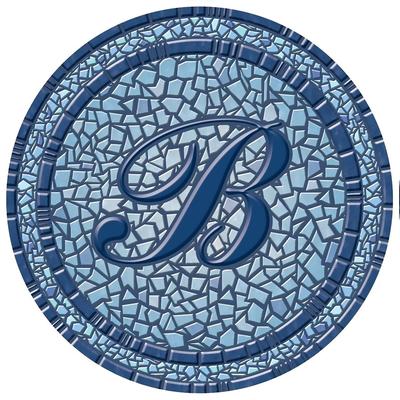 Custom Monogram 29 Inch Decorative Pool Mat - Pool Art