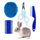 Kit de toilettage pour lapin 4 pièces peigne coupe-ongles pour animaux de compagnie shampoing