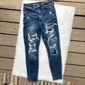 American Eagle Outfitters Jeans | Ae | Patched Shw Jegging | Color: Blue/White | Size: 6s