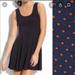 Free People Dresses | Free People Navy & Red Polka Dot A Line Dress | Color: Blue/Red | Size: Xs