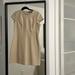 Zara Dresses | Faux Leather Holiday Dress | Color: Tan | Size: L