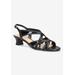 Wide Width Women's Tristen Sandal by Easy Street in Black (Size 7 W)