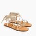 J. Crew Shoes | J. Crew Braided Lace-Up Sandals Metallic Gold | Color: Gold/Tan | Size: Various
