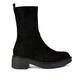 ESSEX GLAM Womens Calf High Boots Ladies Winter Casual Black Faux Suede Riding Booties 3
