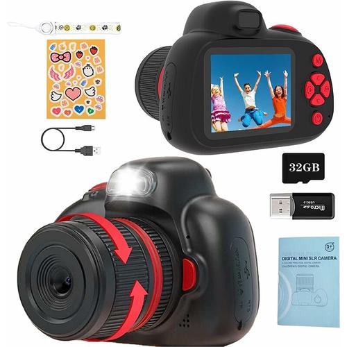 SLR-Kamera für Kinder 28MP 1080P fhd Digitalkamera Selfie-Kamera für Kinder mit 32G Micro SD-Karte,