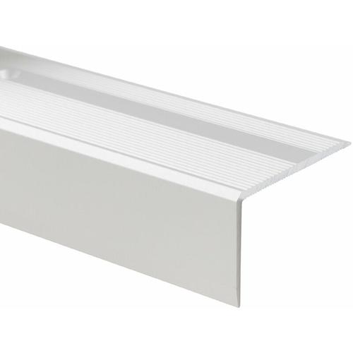 Treppenkantenprofil Aluminium Vorgebohrt Silber 40 x 25 mm – Silber