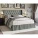 Andover Mills™ Bellamy Tufted Platform Bed Wood and Upholstered/Metal and in Gray/Brown | 45.3 H x 78.9 W x 83.1 D in | Wayfair