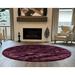 Black 90 x 66 x 3 in Area Rug - Everly Quinn Oval Mar Vista Solid Color Machine Woven Faux Sheepskin Area Rug in Burgundy/Faux Fur | Wayfair