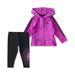 Adidas Matching Sets | Adidas Baby Girls 2-Pc. Velour Hoodie & Athletic Tights Set, 3 Mo, Purple/Black | Color: Black/Purple | Size: 3mb