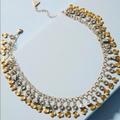 Anthropologie Jewelry | Anthropologie Serefina Alina Sparkle Bib Necklace Nwt | Color: Gold | Size: Os