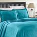 Geometric Fret Bedspread Set, Full / Double, Blue