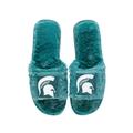 Women's FOCO Green Michigan State Spartans Rhinestone Fuzzy Slippers