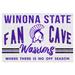 Winona State Warriors 24" x 34" Fan Cave Wood Sign