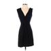 Express Casual Dress - Party Plunge Sleeveless: Black Solid Dresses - Women's Size X-Small