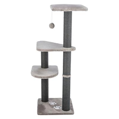 TRIXIE DreamWorld Altea Grey Paw Print Cat Tree, 46" H