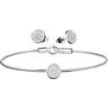 Damen Schmuck-Set Armreif und Ohrstecker "645-708", Edelstahl