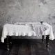 Couverture de Table en lin pur à volants 100% nappe à volants en tissu naturel décoration de Table