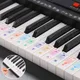 61 touches couleur Piano lettre Notes autocollants clavier main rouleau Piano clavier Transparent