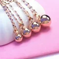 Ensemble de bijoux plaqué or rose violet 14 carats pour femme perles rondes brillantes bague de