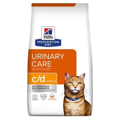 8kg c/d Multicare Urinary Care poulet Hill's Prescription Diet - Croquettes pour chat