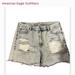 American Eagle Outfitters Shorts | American Eagle 90's Boyfriend Jean Shorts Button Fly Distressed Plus 14 | Color: Blue | Size: 14