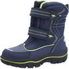 Winterstiefel KANGAROOS "K-Leno V Roostex", Damen, Gr. 31, blau (navy, lime), Synthetik, sportlich, Schuhe, Snowboots, Winterboots, Winterschuhe, wasserdicht mit Klettverschluss