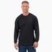 Dickies Men's Long Sleeve Henley T-Shirt - Black Size XL (WLR05)