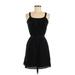 Express Casual Dress - Party Scoop Neck Sleeveless: Black Print Dresses - Women's Size X-Small
