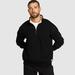 Eddie Bauer Men's Eddie Bauer Fleece Faux Shearling-Lined 1/4-Zip - Black - Size XXL