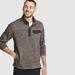 Eddie Bauer Men's Convector Snap Mock Sweater - Charcoal - Size S