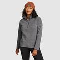 Eddie Bauer Women's Quest Fleece Sweater 1/4-Zip- Charcoal - Size L