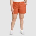 Eddie Bauer Women's Willit Stretch Classic Wash Shorts - 5" - Orange - Size 10