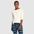 Eddie Bauer Women's Stine's Favorite Thermal Crew- Ivory - Size S