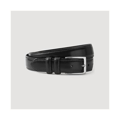 Eddie Bauer Men's Feather Edge Leather Belt - Black - Size 48