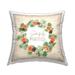 Stupell Simply Blessed Rustic Pinecone Plant Wreath Printed Throw Pillow by Jennifer Pugh