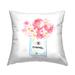 Stupell Pink Flower Bouquet Glam Fashion Brand Printed Throw Pillow by Amelia Noyes