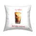 Stupell No Talkie Before Coffee Cafe Humor Printed Throw Pillow by Amelia Noyes