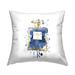 Stupell Blue Urban Splatter Glam Fragrance Bottle Printed Throw Pillow by Amanda Greenwood