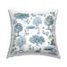 Stupell Classic Blue Toile Pattern Wildlife Scene Printed Throw Pillow by Arrolynn Weiderhold