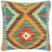 Southwestern Kenyetta Turkish Hand-Woven Kilim Pillow - 18'' x 18''