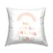 Stupell You Can Do Amazing Things Pastel Rainbow Phrase Printed Throw Pillow by Daphne Polselli